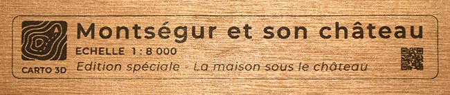 Gravure laser Montségur - impression Carto 3D