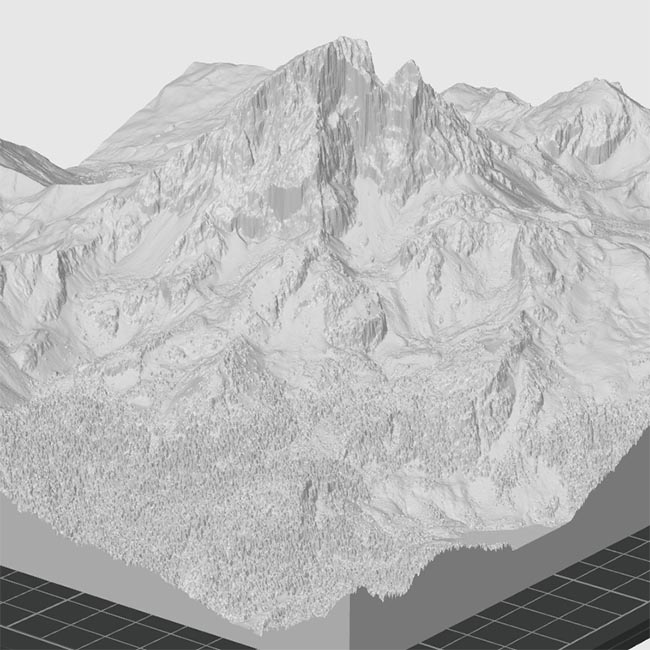 Pic du midi d'Ossau - impression carto 3D