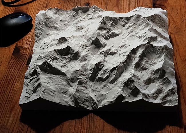 Mont Valier Ariege Pyrénées - impression Carto 3D